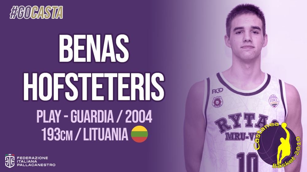Il Castanea Basket firma un giovane prospetto lituano classe 2004.