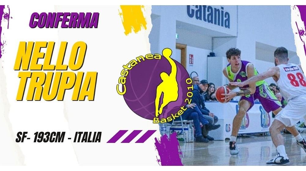 Seconda conferma per il Castanea Basket: Nello Trupia nuovamente gialloviola 