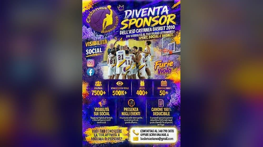 DIVENTA SPONSOR DELL'ASD CASTANEA BASKET 2010 